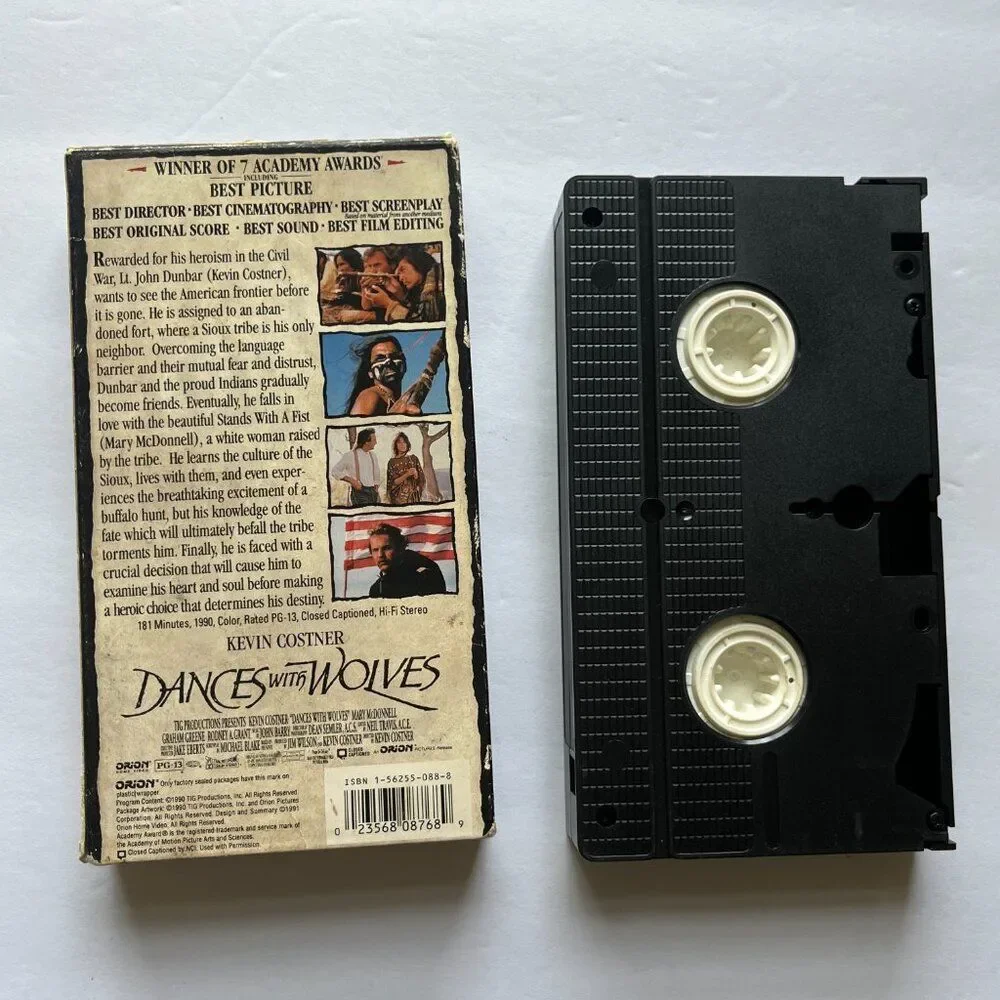 Dances with Wolves VHS Vintage 1990